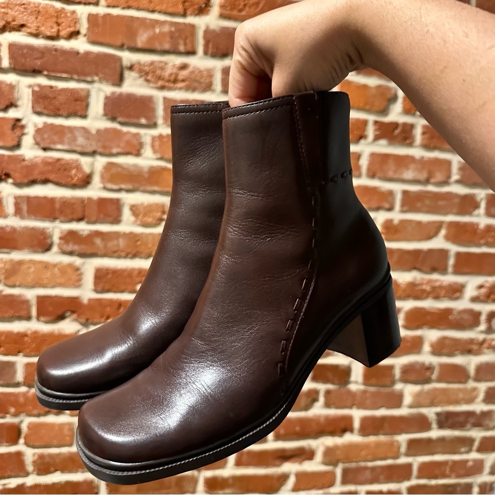Croft & Barrow Brown leather booties